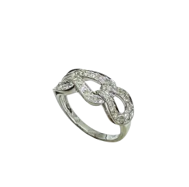 1/2 ctw Diamond Open Link Style Ring