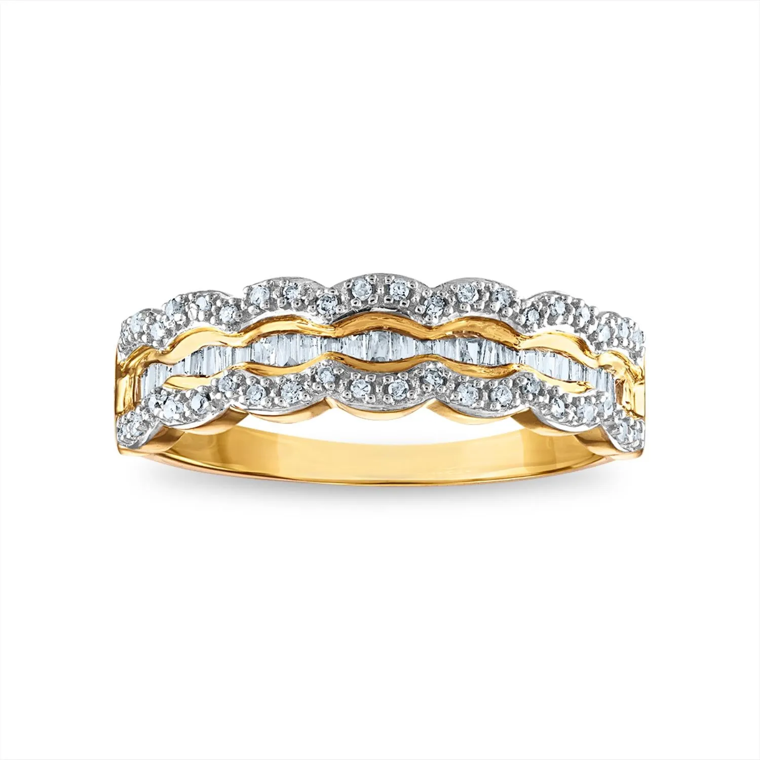 1/4 CTW Diamond Anniversary Ring in 10KT Yellow Gold