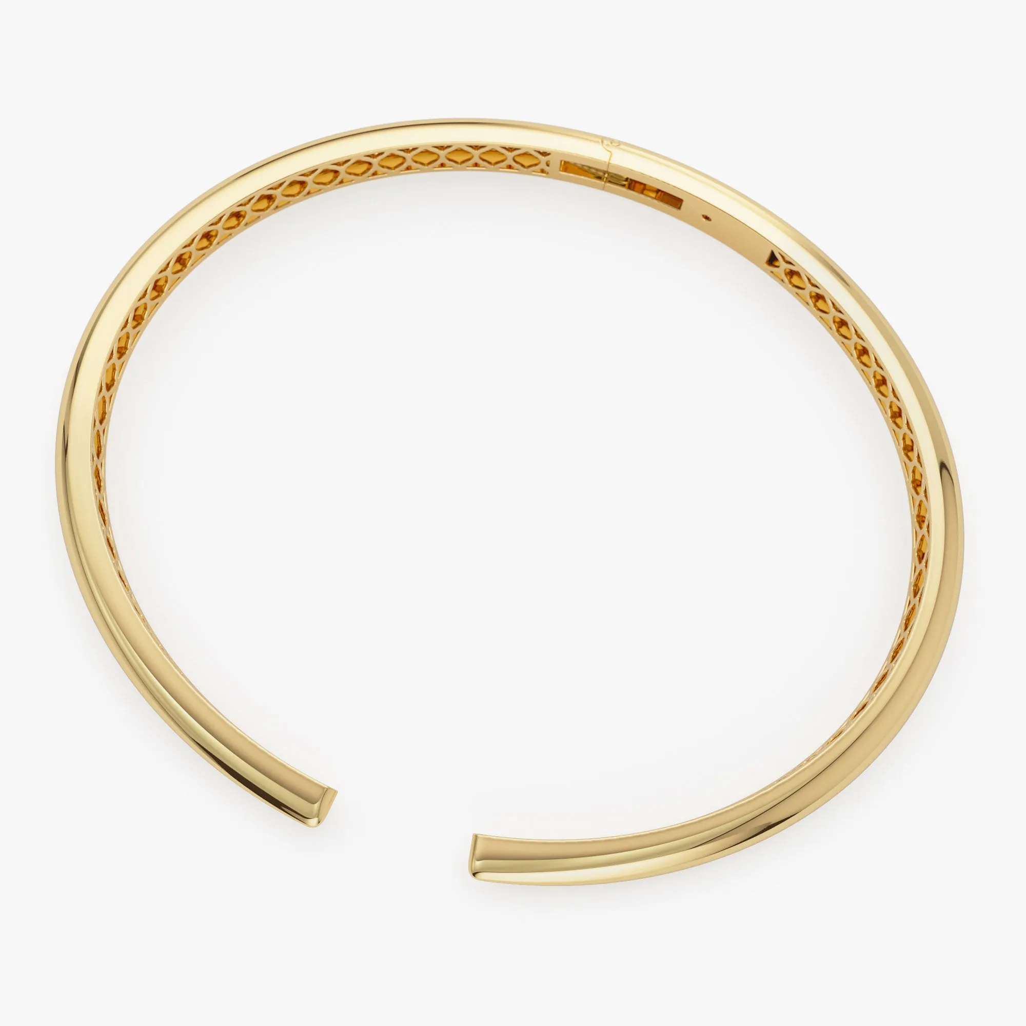 14k Gold Claw Cuff Bangle Bracelet