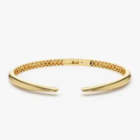 14k Gold Claw Cuff Bangle Bracelet