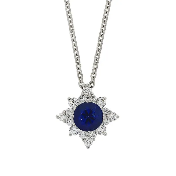 18ct Sapphire & Diamond Pendant