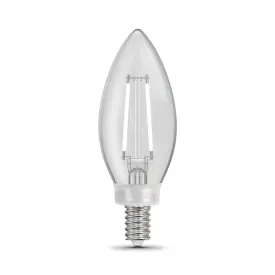 2.2W (25W Replacement) Soft White (2700K) B10 Shape (E12 Base) Torpedo Tip Exposed White Filament LED Bulb (3-Pack)