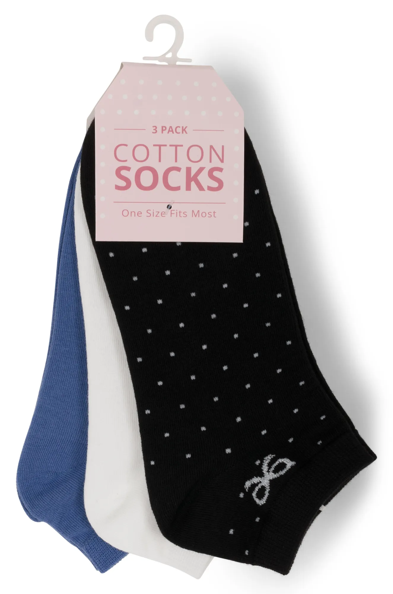 3 pack Assorted Socks | Blk Spot/Wht/Indigo | 0412ZZ