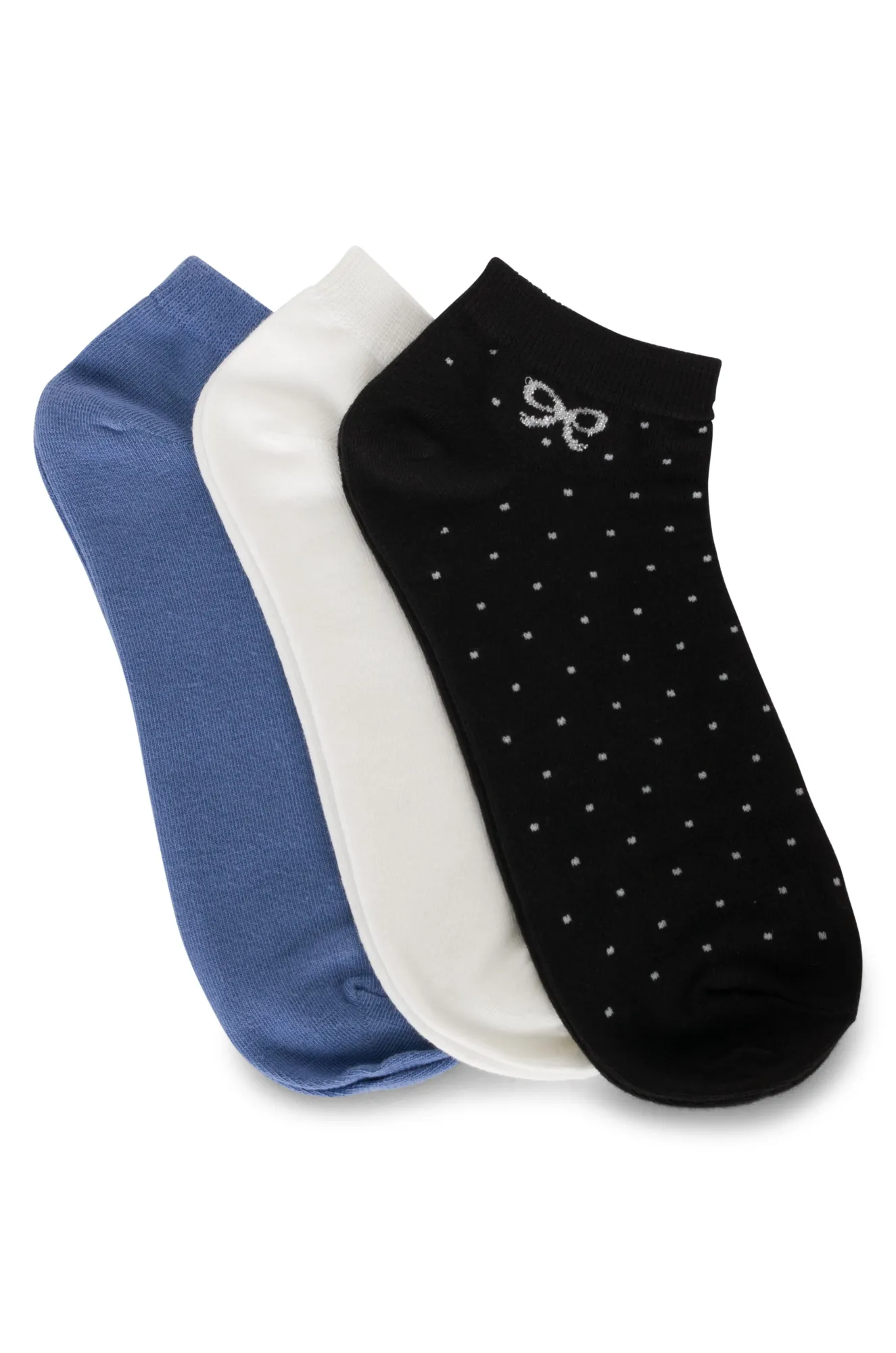 3 pack Assorted Socks | Blk Spot/Wht/Indigo | 0412ZZ