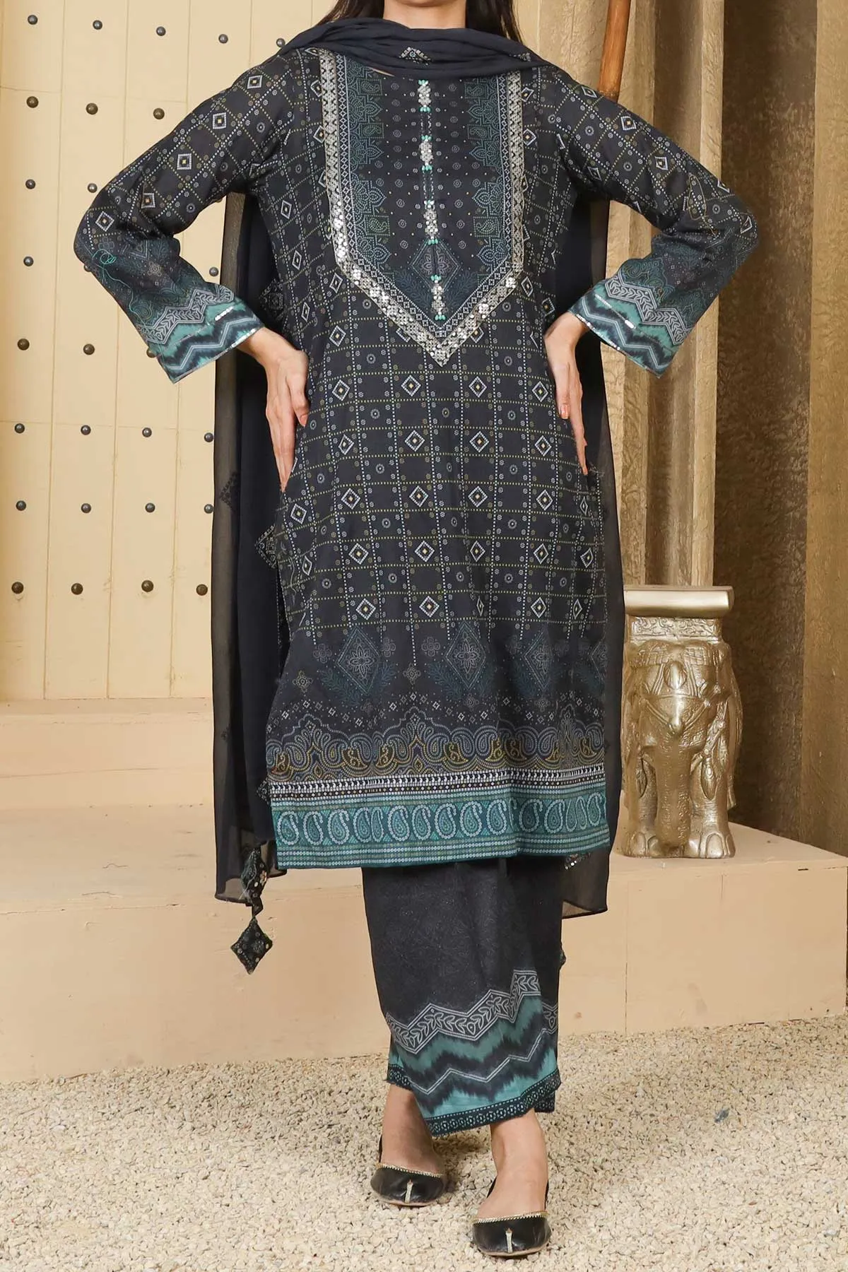 3 PIECE DIGITAL PRINT LAWN| DPC-191