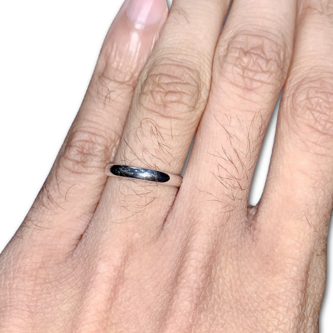 3MM White Gold Wedding Band