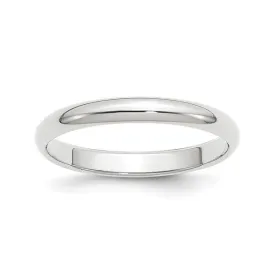 3MM White Gold Wedding Band