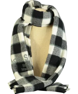 Acne Studios Black Cassiar Checked-print Wool Scarf