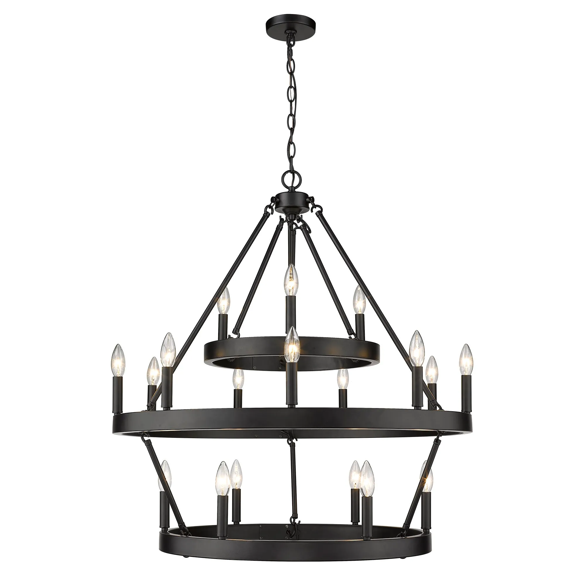 Alastair 3 Tier 3 9 6 Light Chandelier in Matte Black