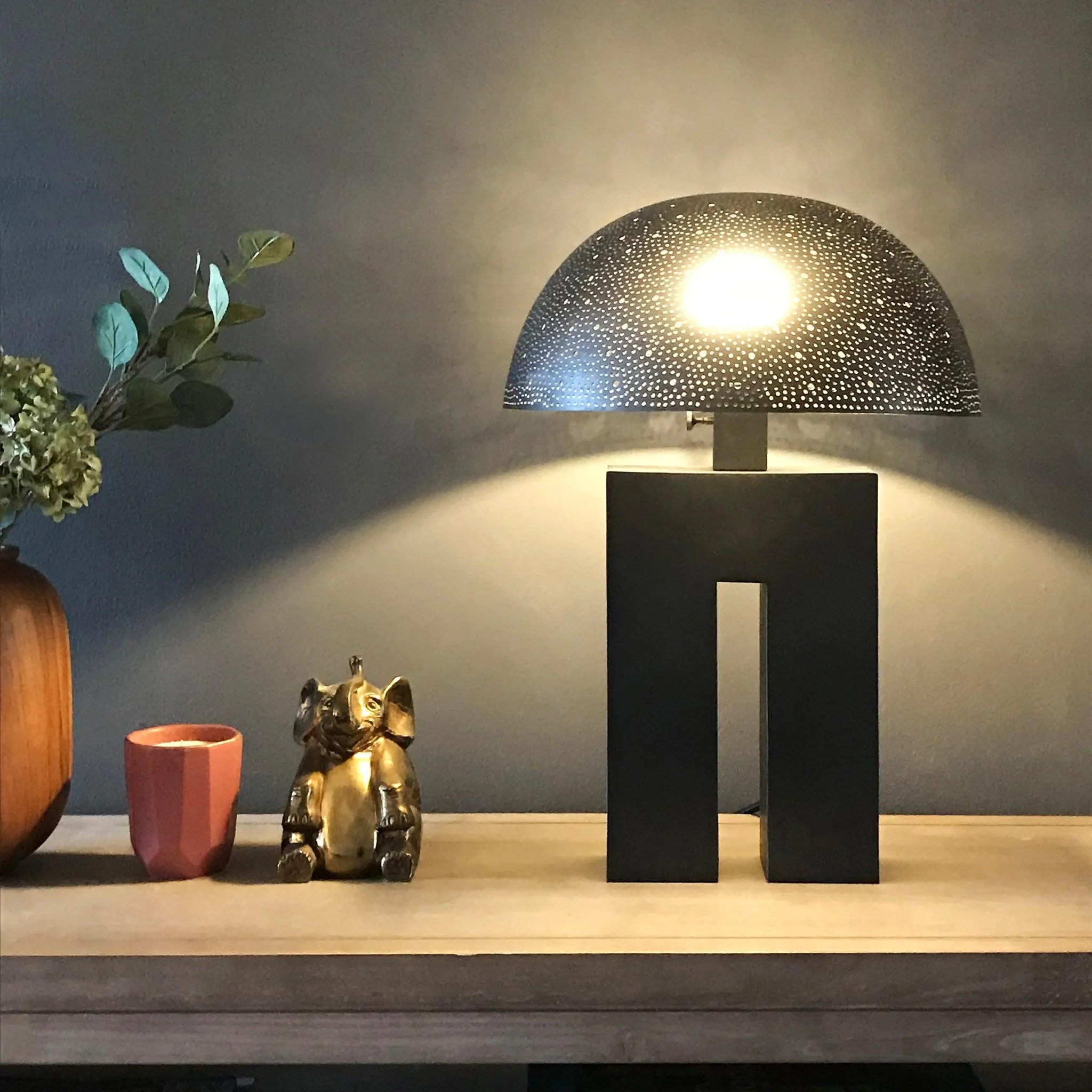 Amur Matte Black Table Lamp