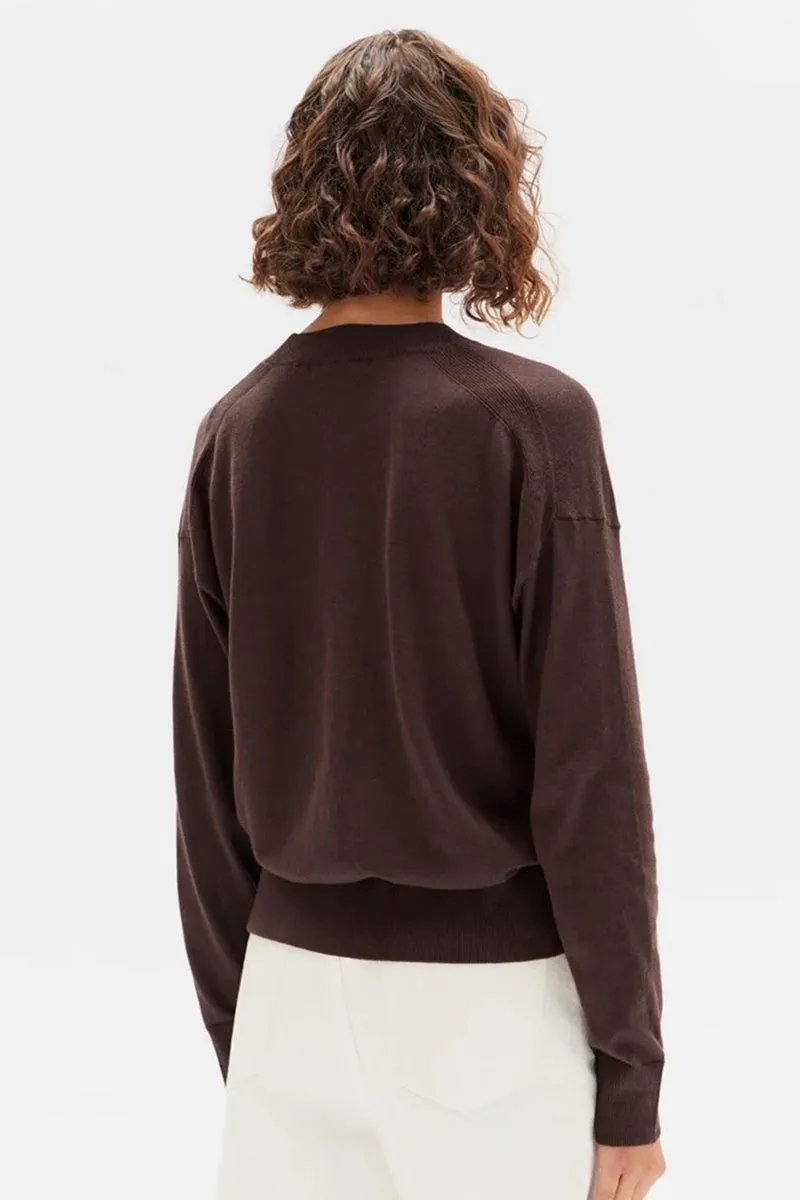 Assembly Label - Cotton Cashmere Lounge Sweater - Cocoa