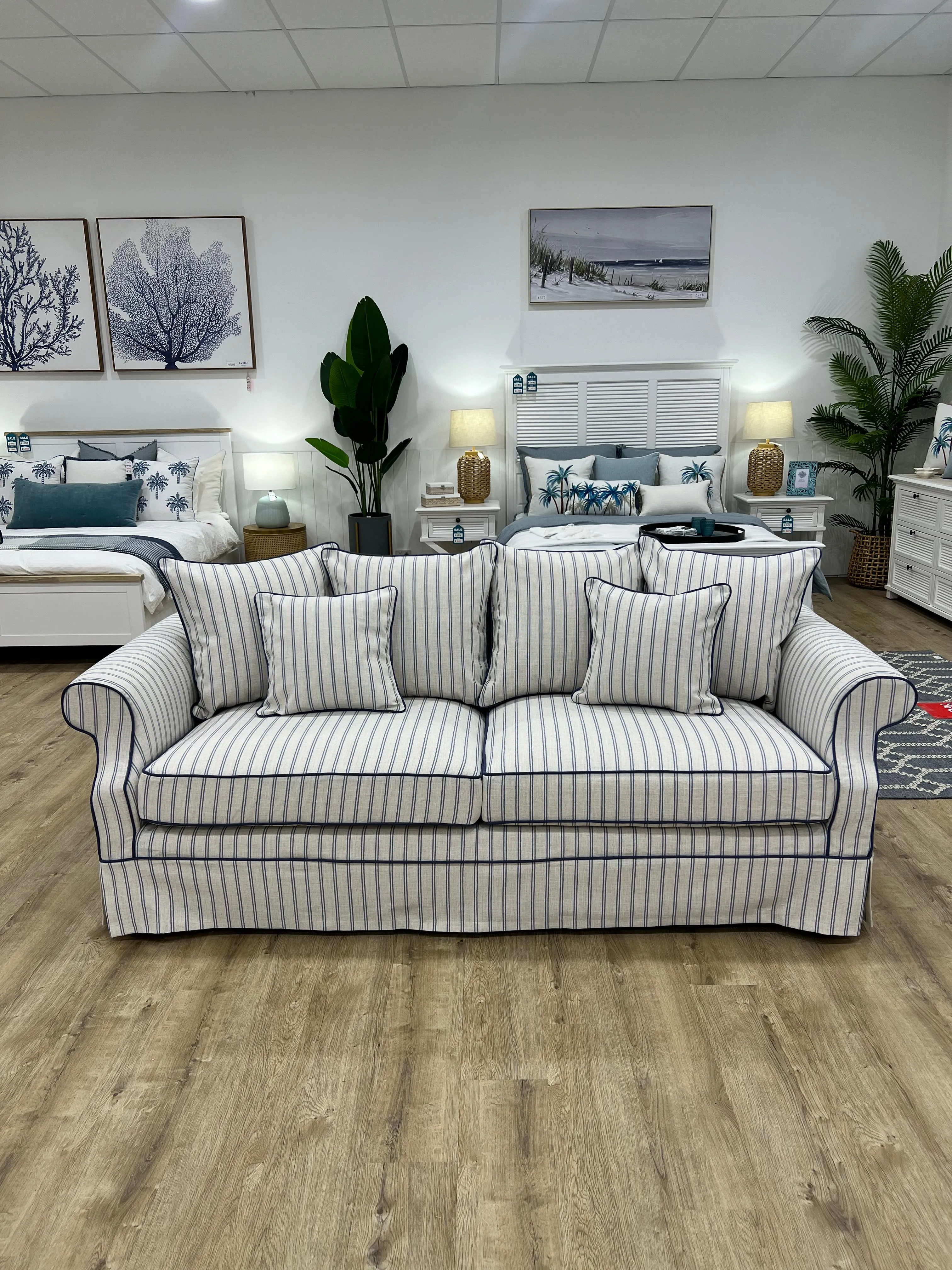 Ayla 3 Seater Sofa Pin Stripe