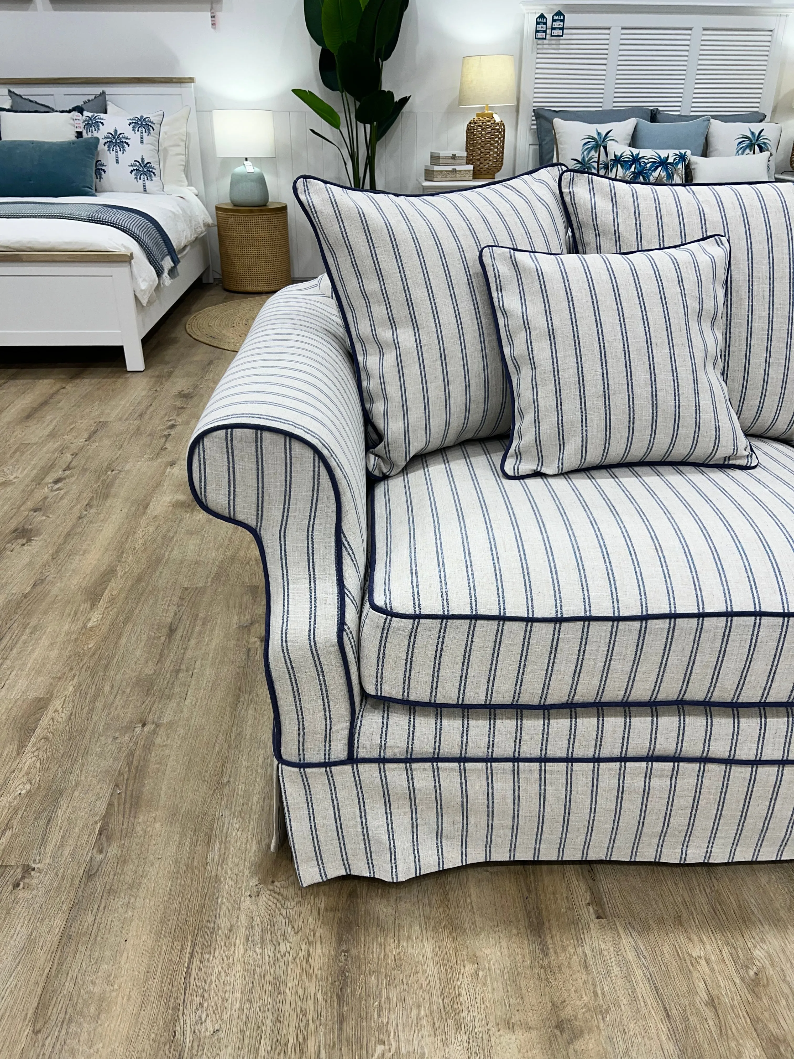 Ayla 3 Seater Sofa Pin Stripe