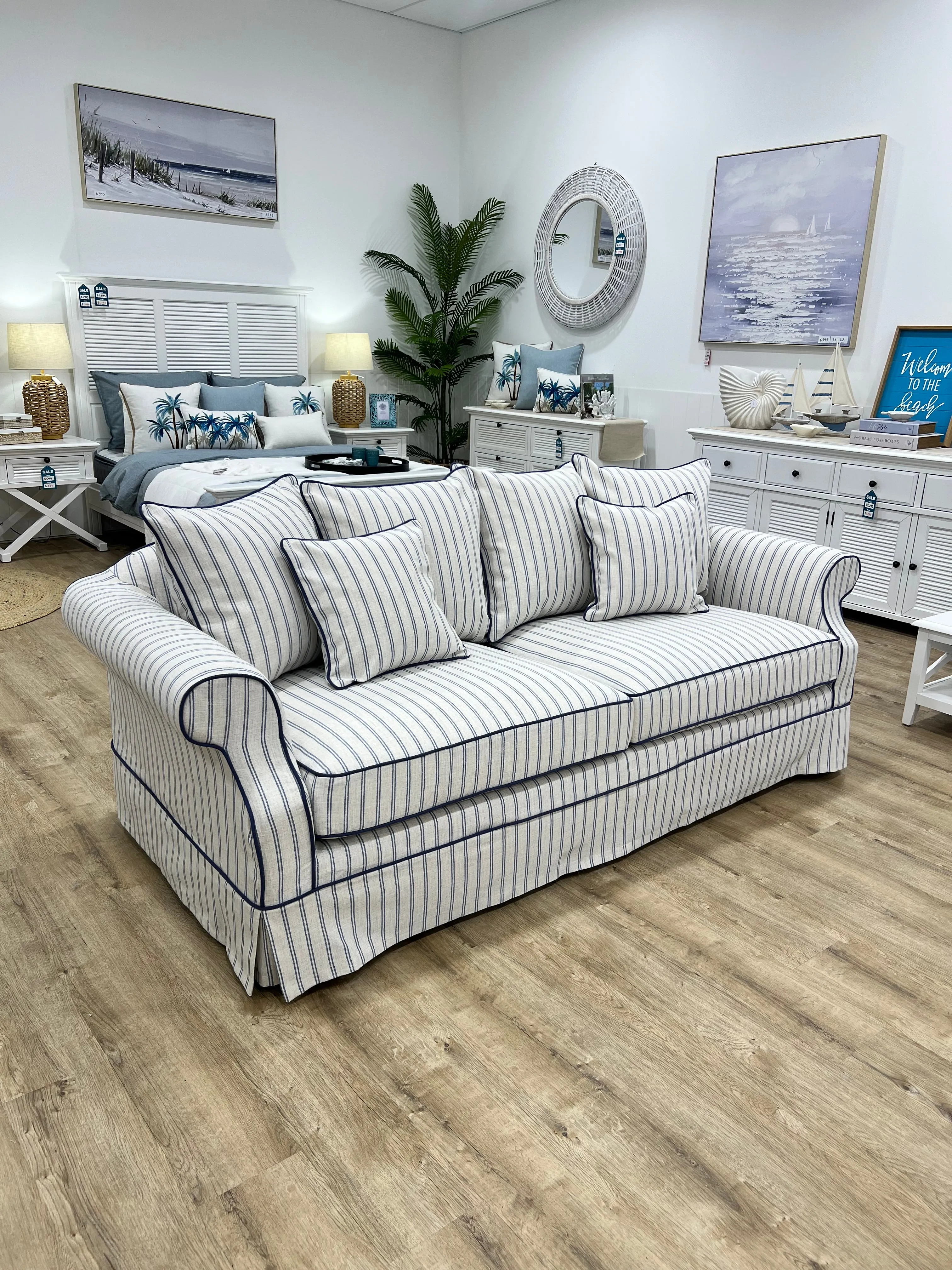 Ayla 3 Seater Sofa Pin Stripe