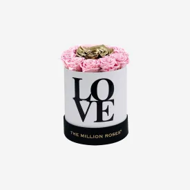 Basic White Box | Love Edition | Light Pink & Gold Mini Roses