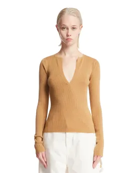 Beige Cashmere Silk Jumper