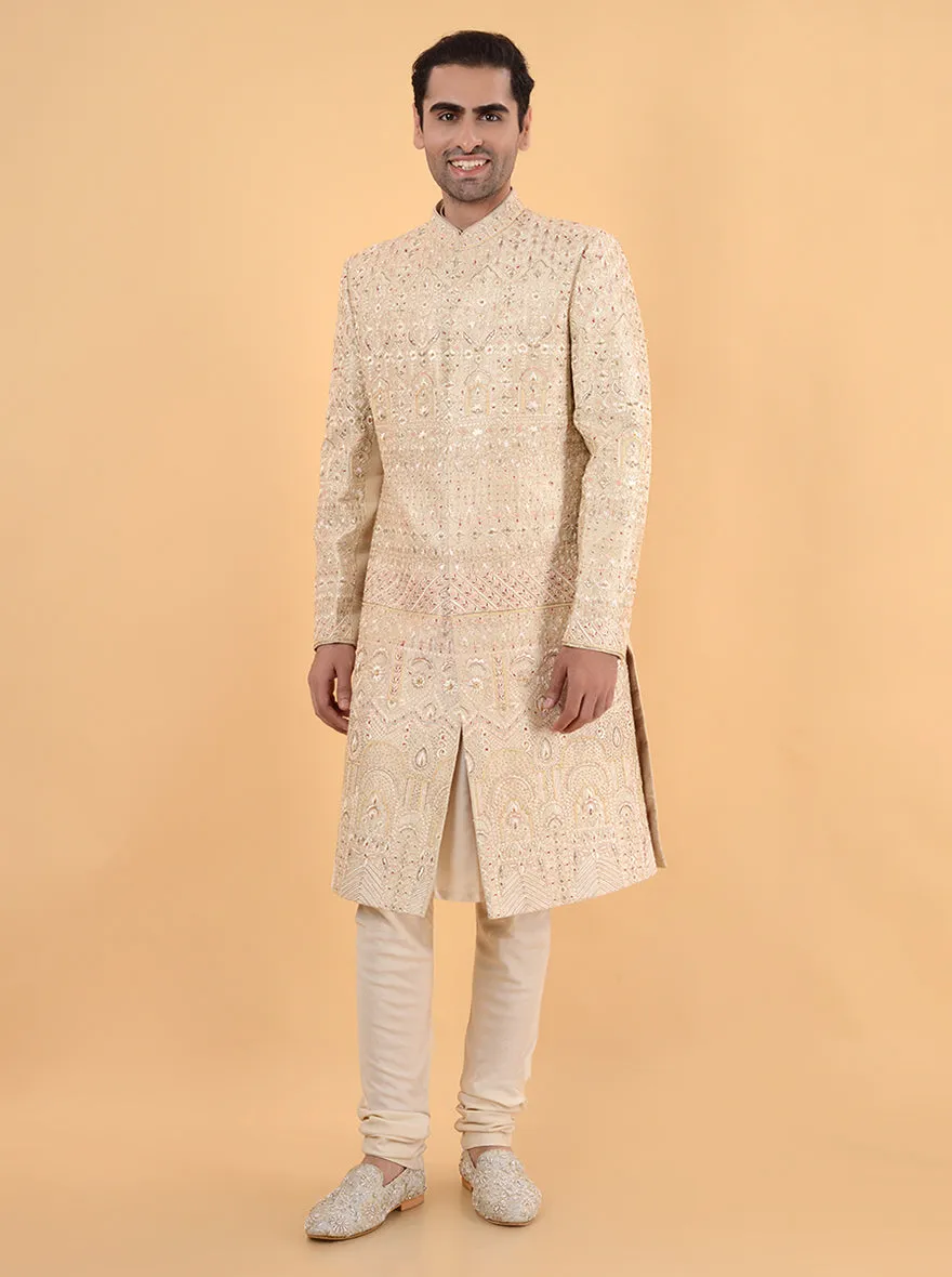 Beige  Sherwani | TULA