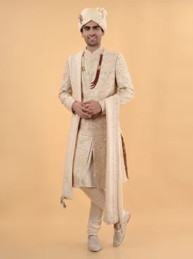 Beige  Sherwani | TULA