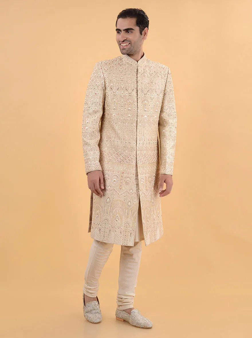 Beige  Sherwani | TULA