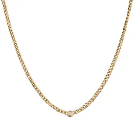 BEZEL SET DIAMOND NECKLACE