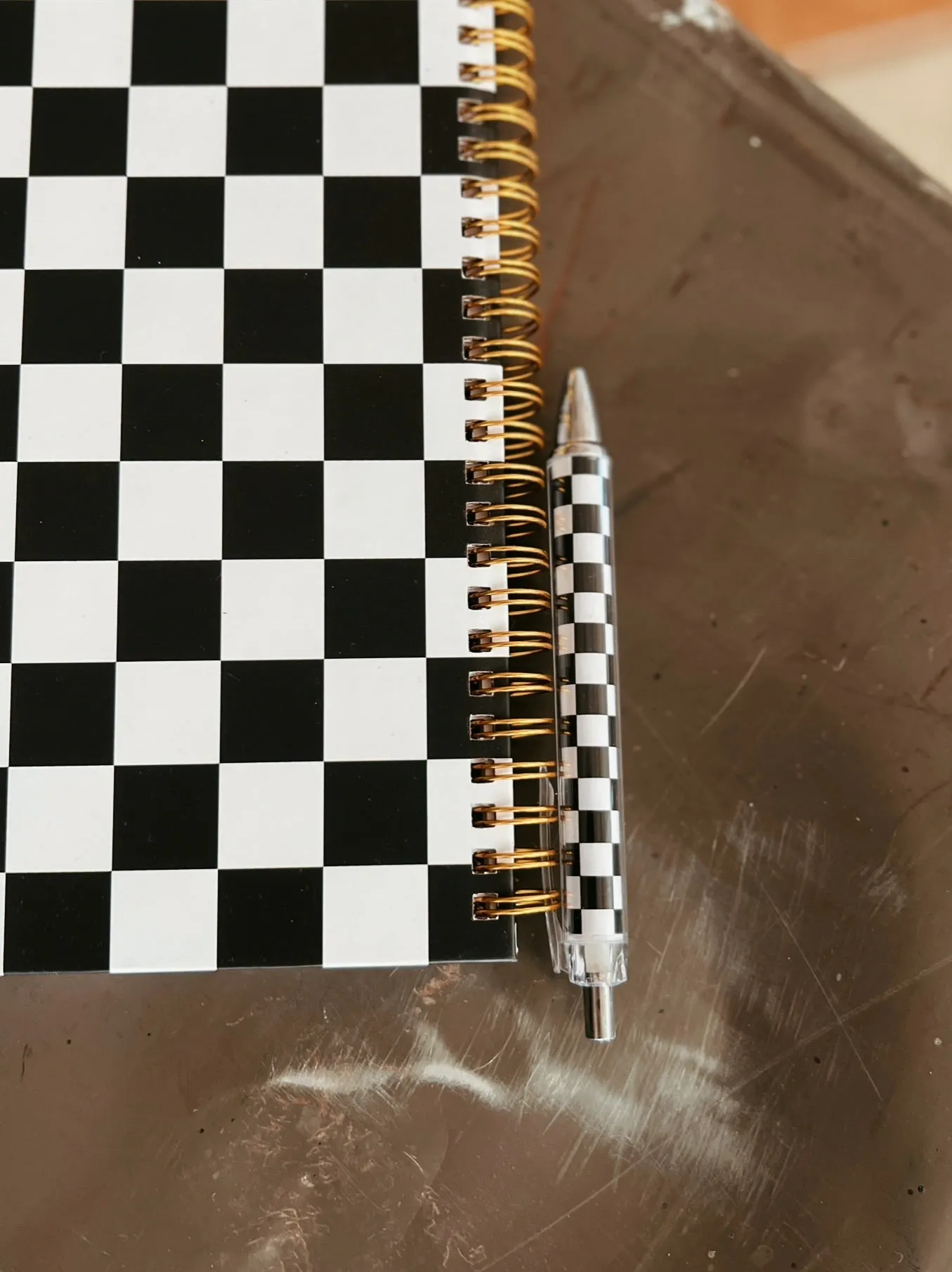 Black & White Checkered Notebook