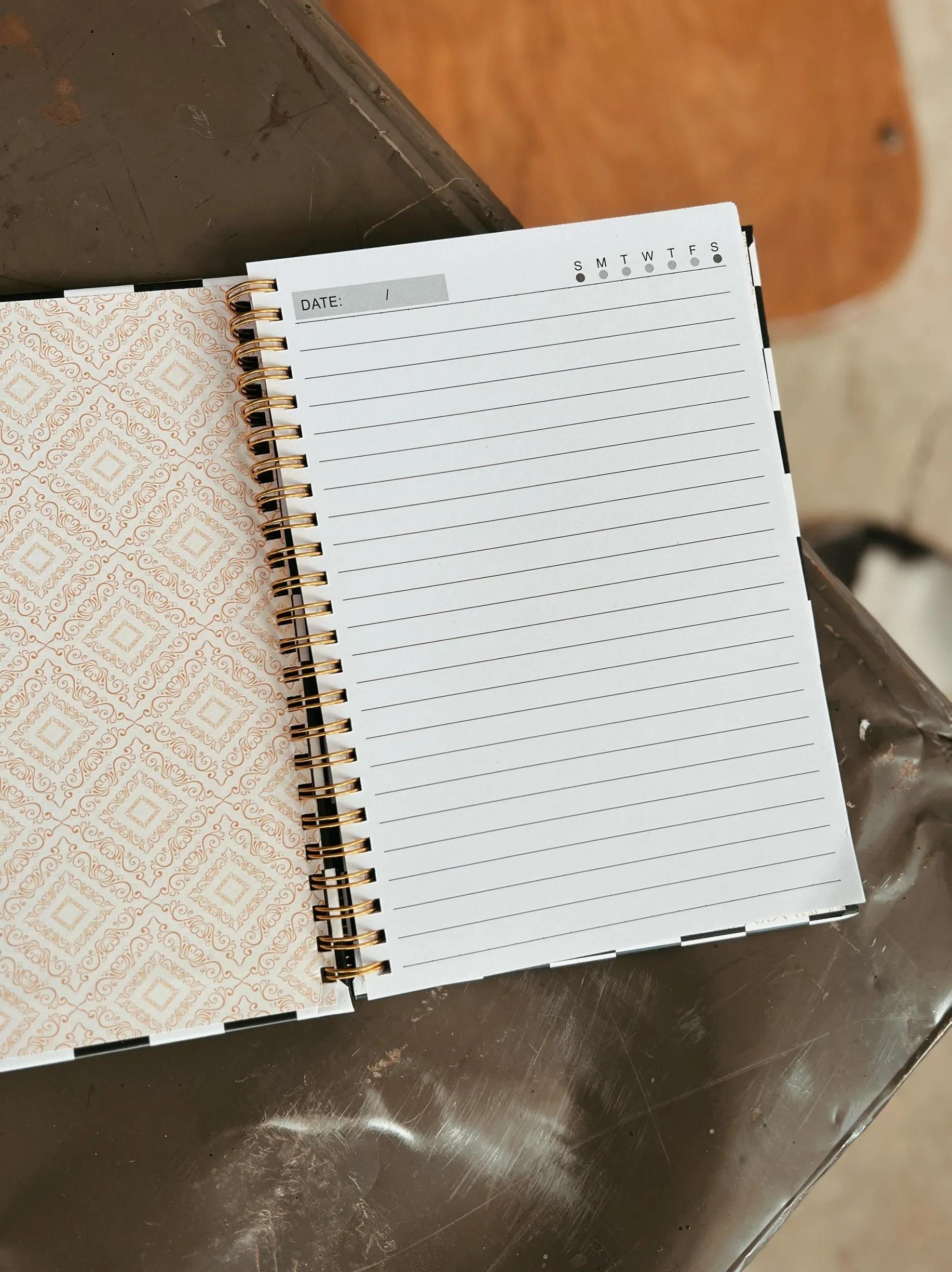 Black & White Checkered Notebook