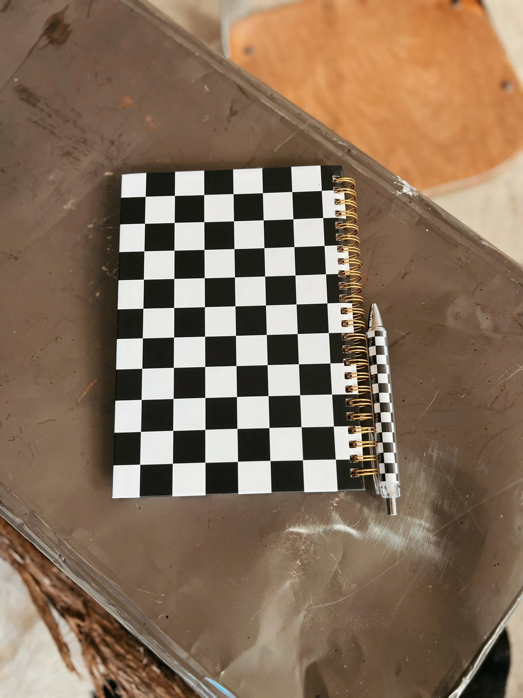 Black & White Checkered Notebook