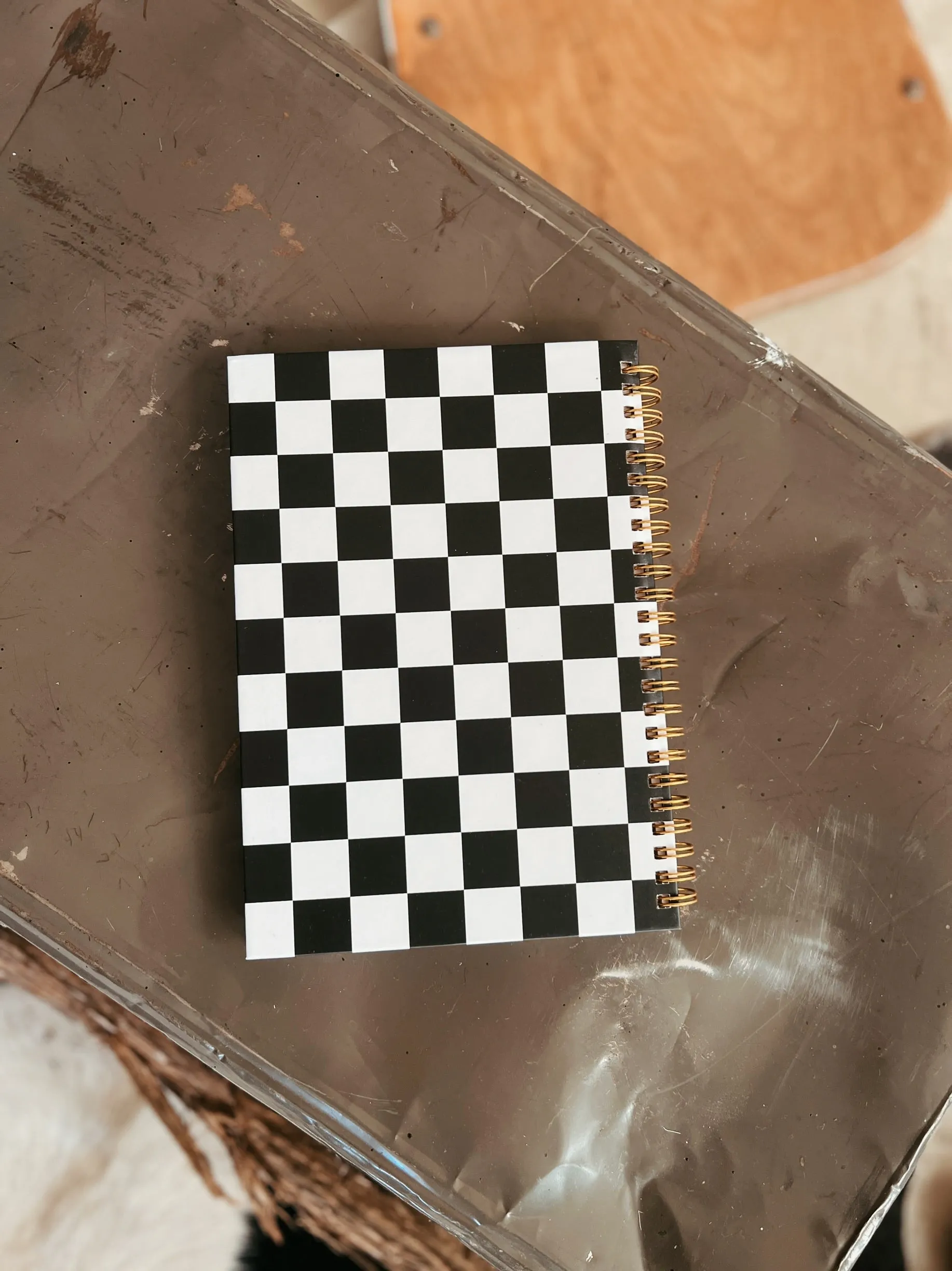 Black & White Checkered Notebook