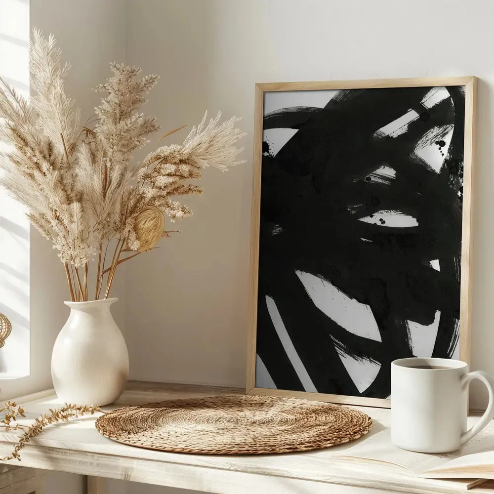 Black On White 1 - Stretched Canvas, Poster or Fine Art Print