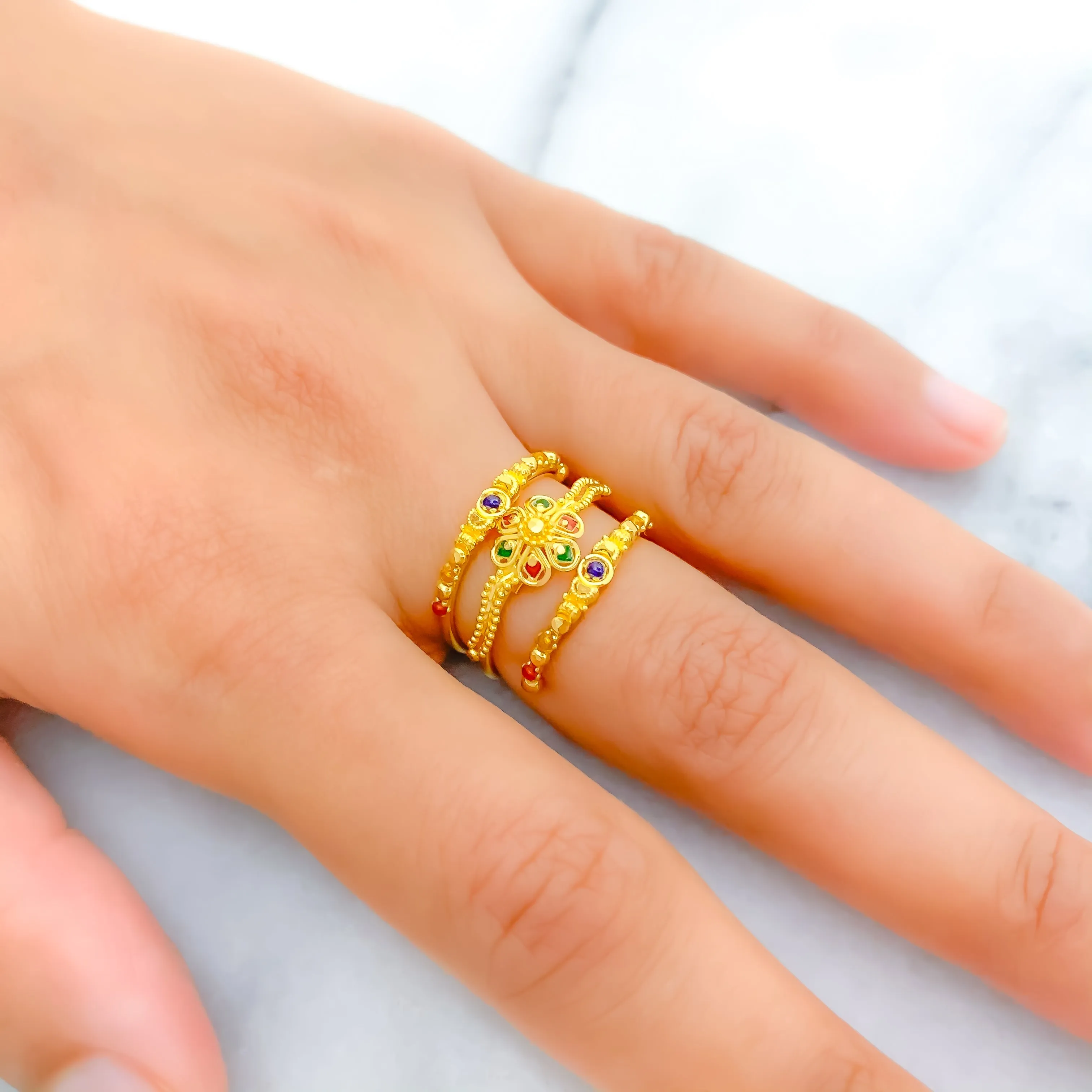 Blooming Floral Spiral Ring