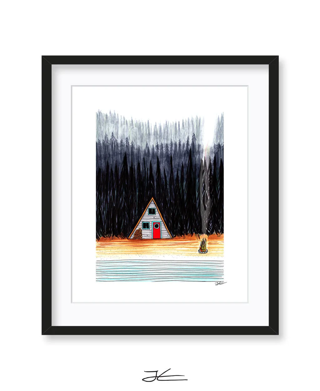 Cabin By The End Of The Road - Print/ Framed Print