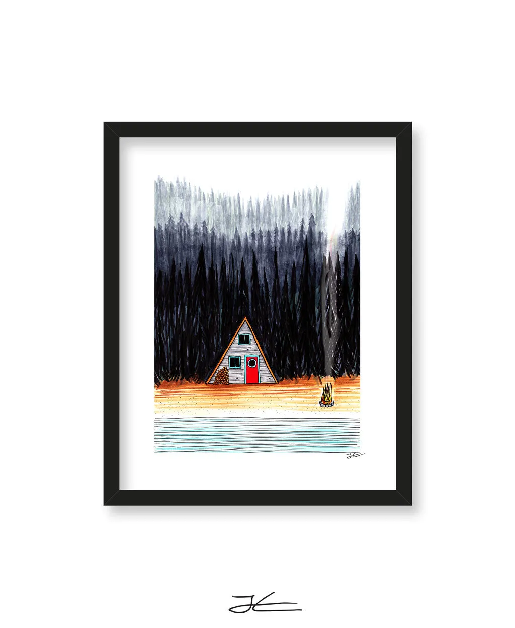 Cabin By The End Of The Road - Print/ Framed Print