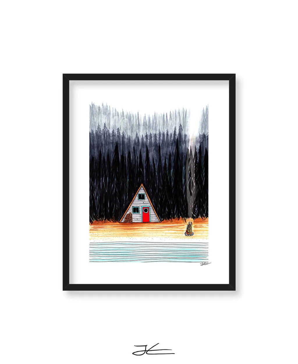 Cabin By The End Of The Road - Print/ Framed Print