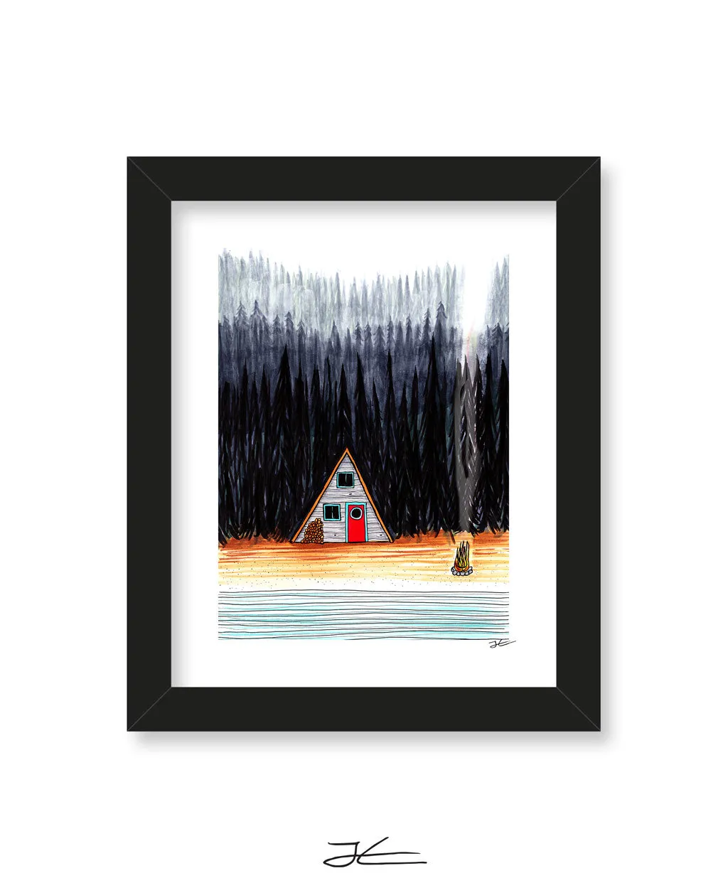 Cabin By The End Of The Road - Print/ Framed Print