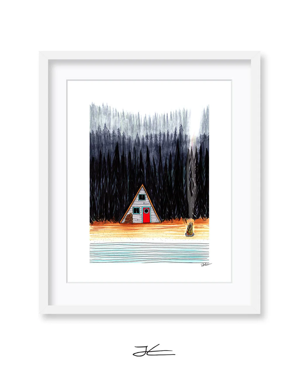 Cabin By The End Of The Road - Print/ Framed Print