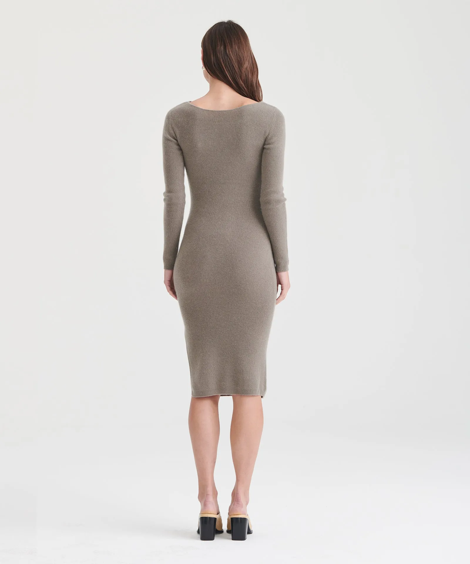 Cashmere Cut Out Reversible Midi Dress