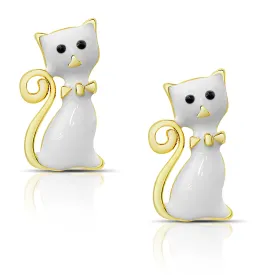 Cat Stud Earrings