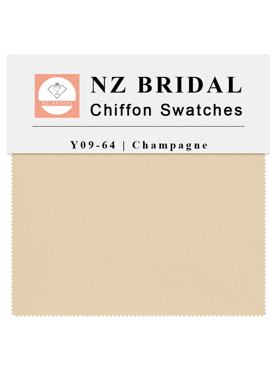 Champagne Fabric Swatch Samples Chiffon