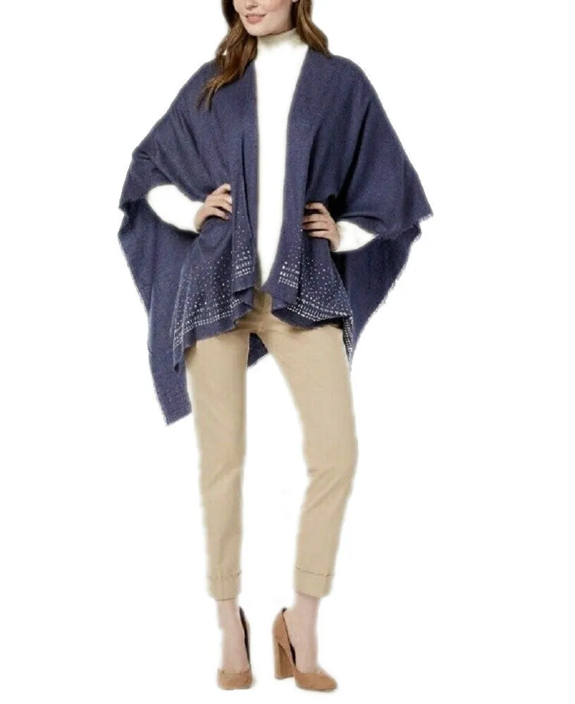 Charter Club Women's Super-Soft Embellished Wraps, Navy, One Size