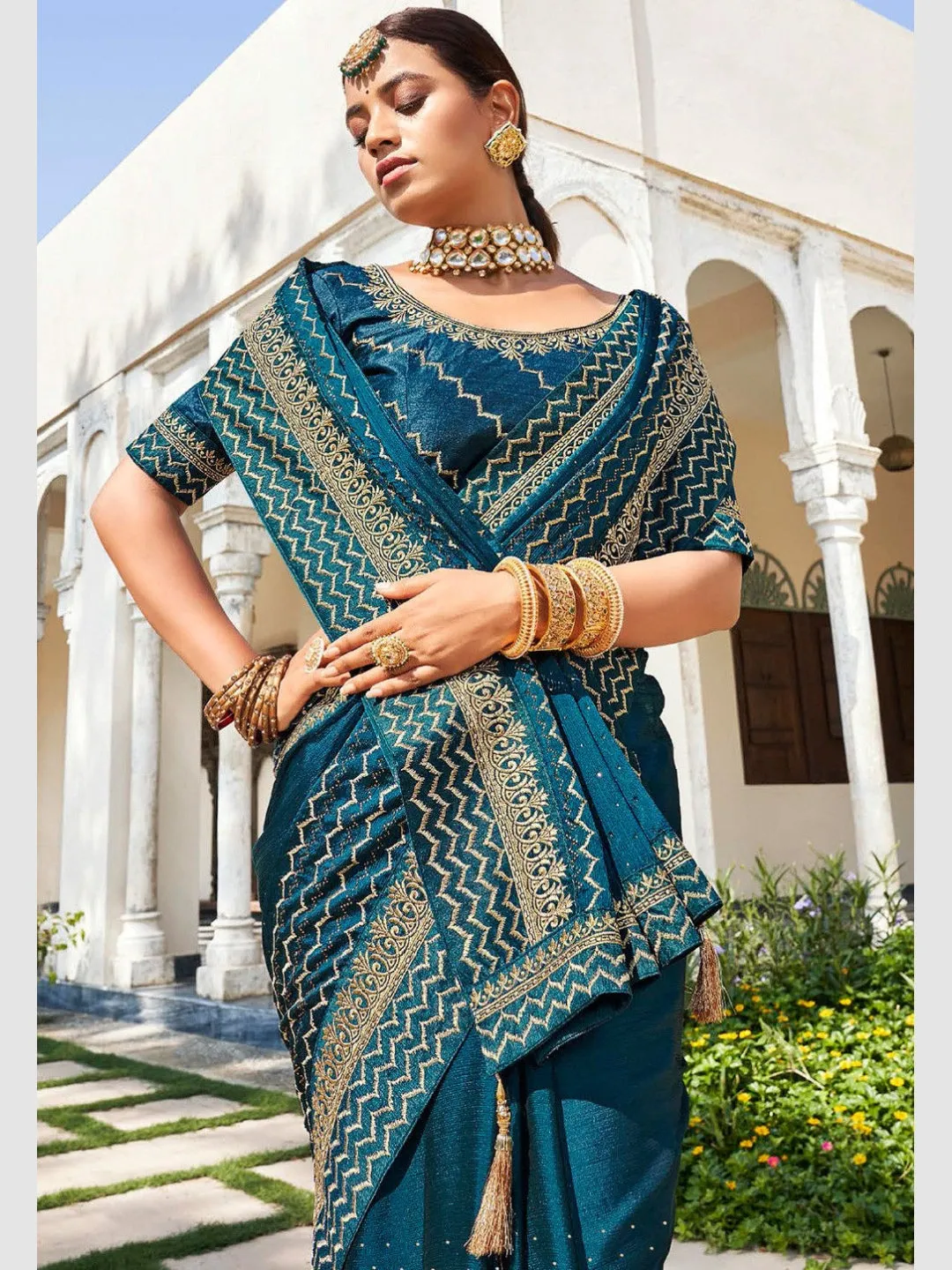 Chiffon Zari Embroidery