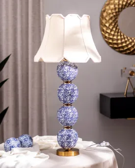 'Chrysanthemum' Ming Pillar Table Lamp