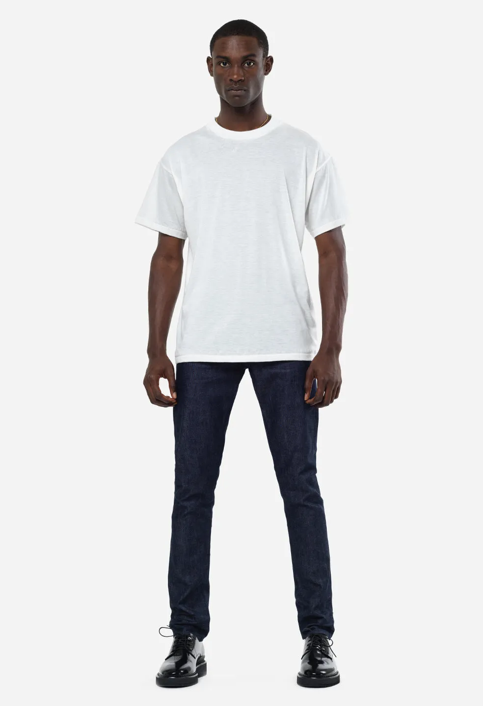 Cotton Cashmere Crew / White