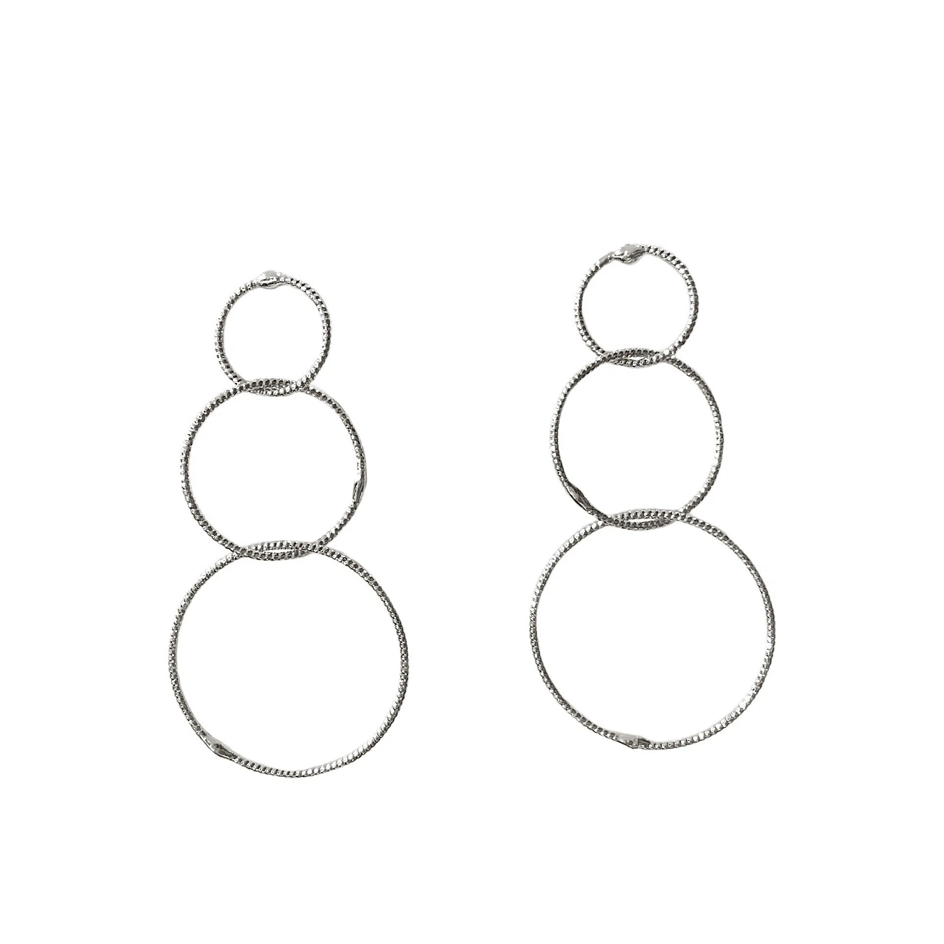 Crysta Metal Circle Earrings