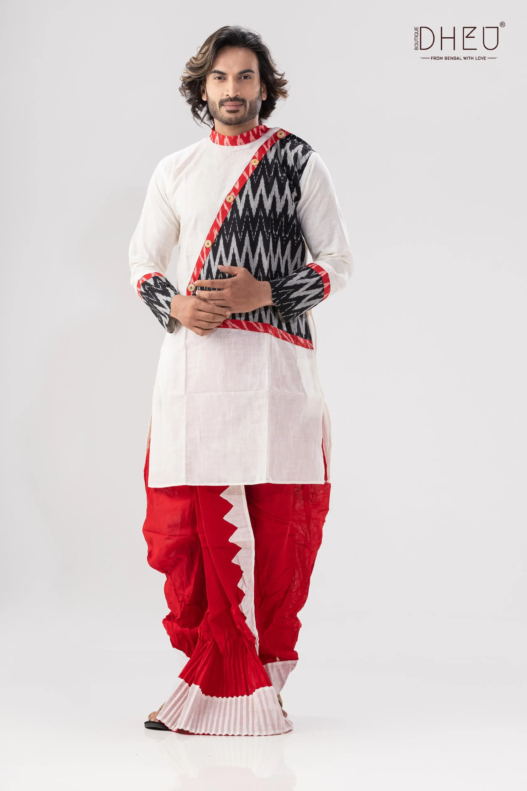 Damodar Designer Kurta Dhoti(Optional) Set