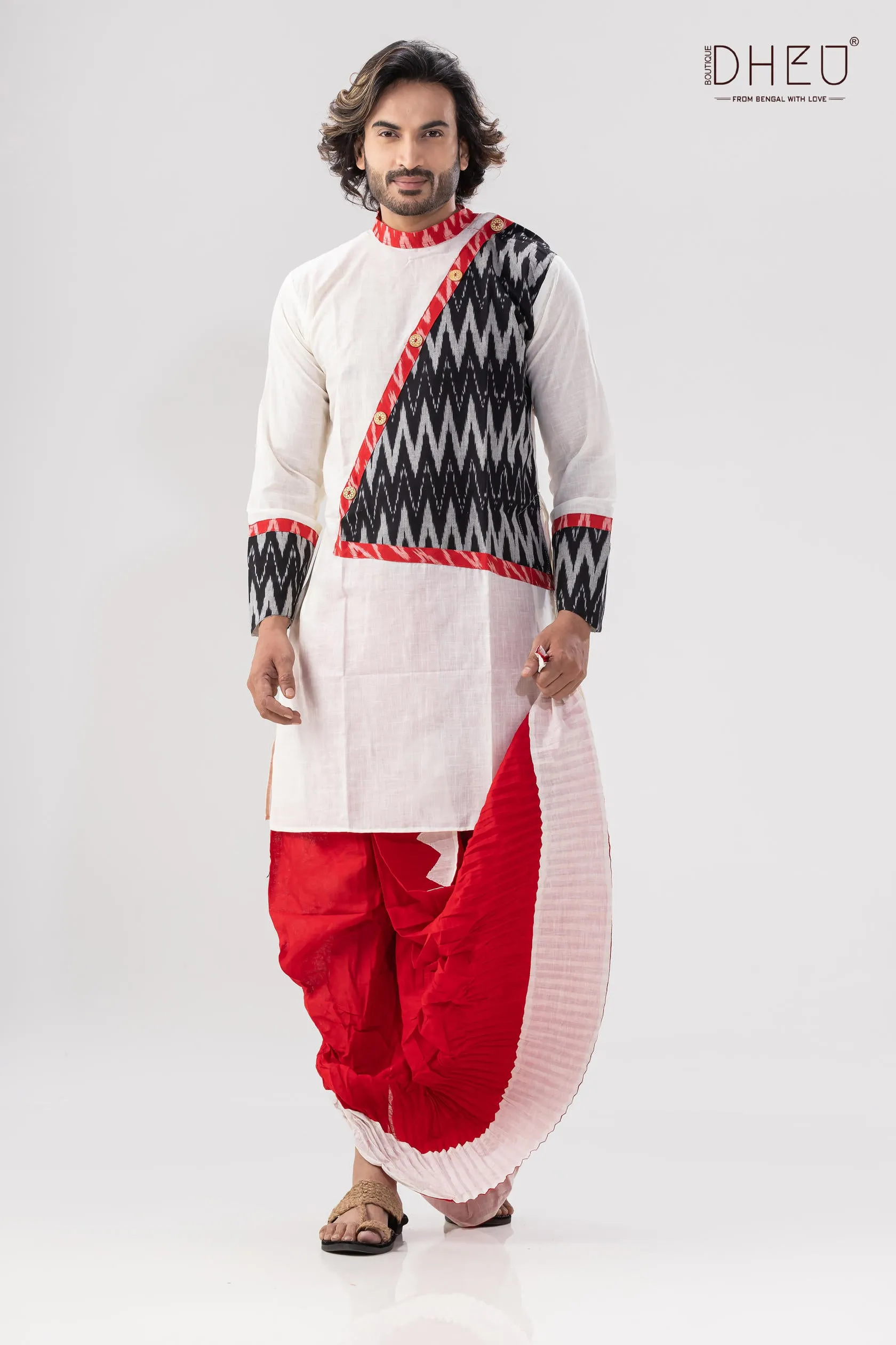 Damodar Designer Kurta Dhoti(Optional) Set