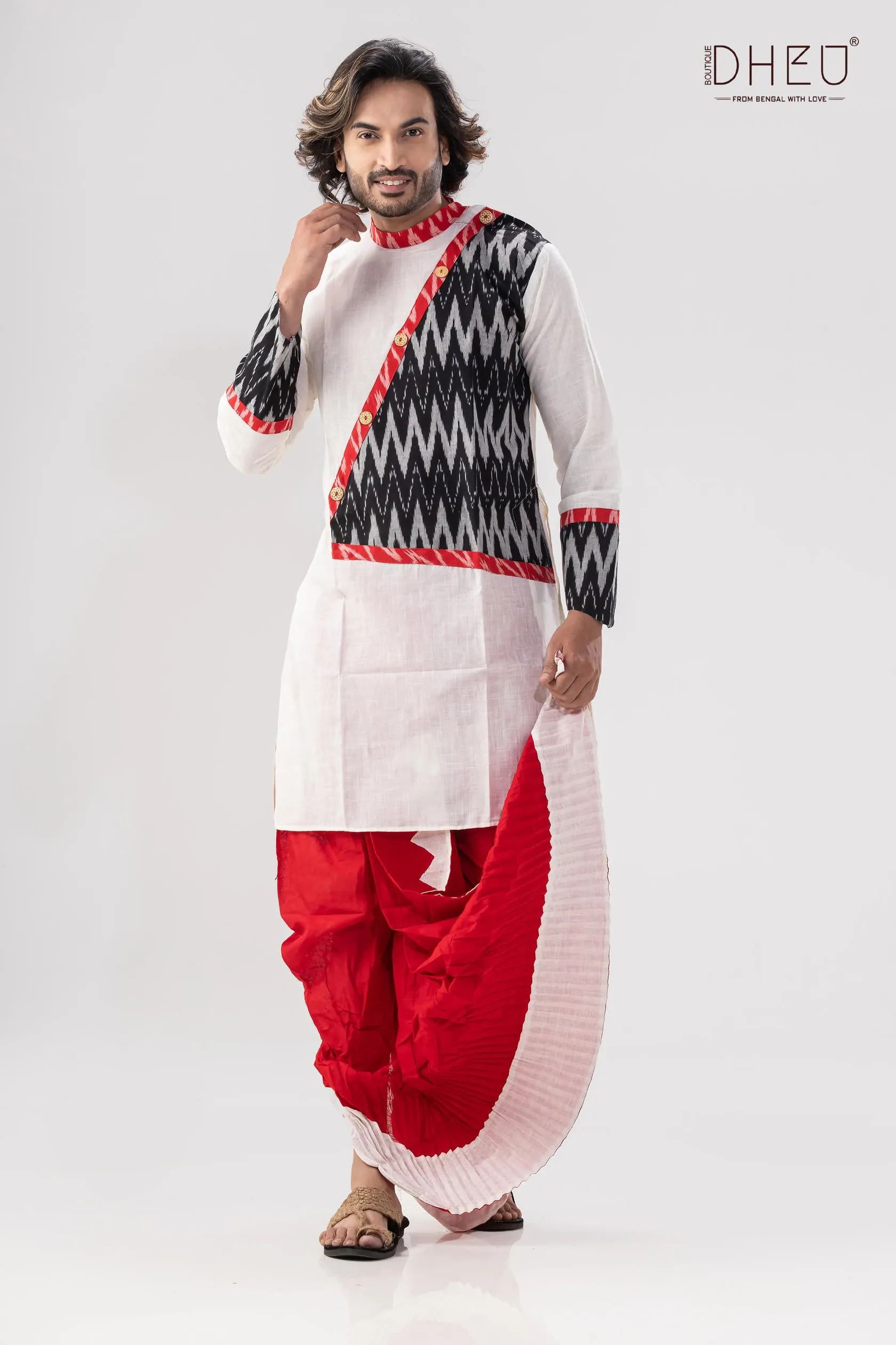 Damodar Designer Kurta Dhoti(Optional) Set