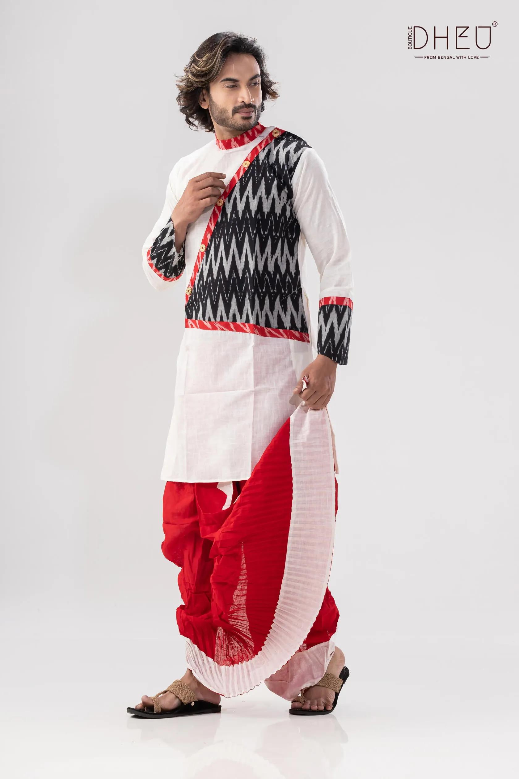 Damodar Designer Kurta Dhoti(Optional) Set