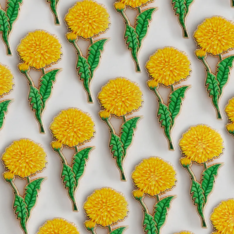 Dandelion Floral Enamel Pin