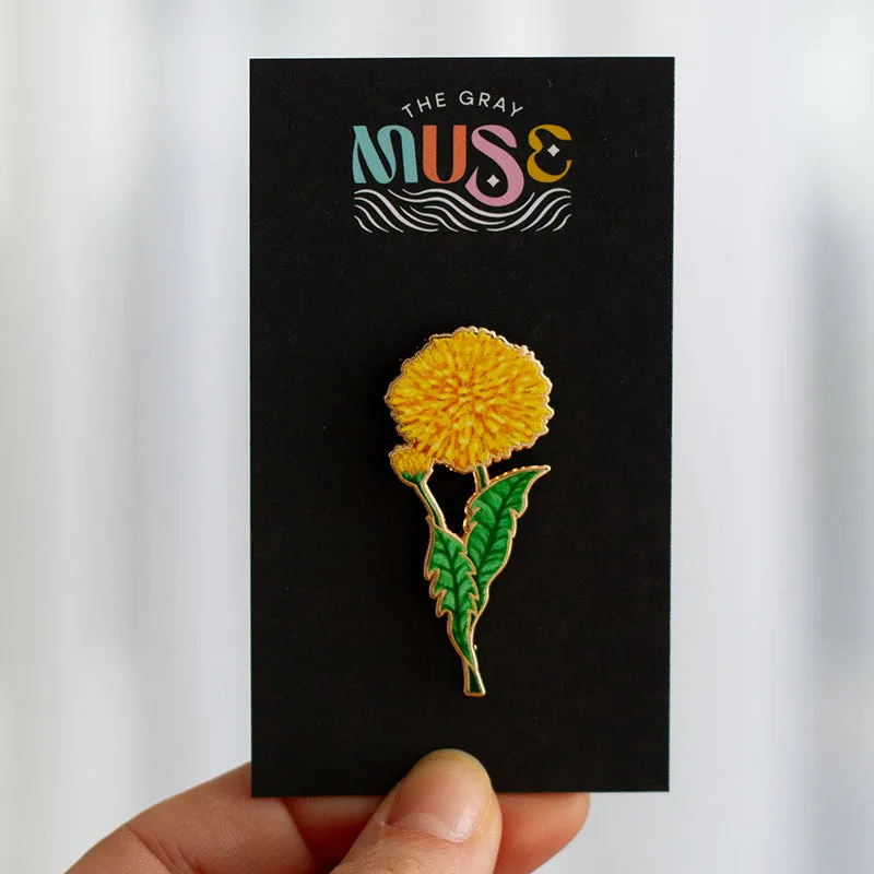 Dandelion Floral Enamel Pin