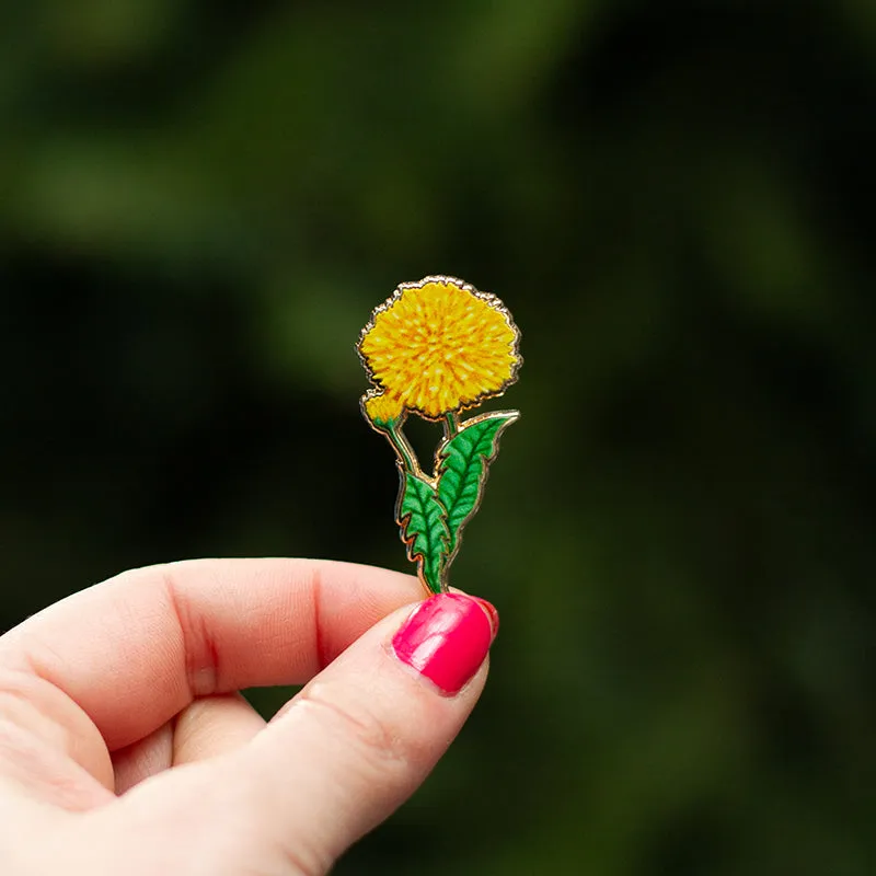 Dandelion Floral Enamel Pin